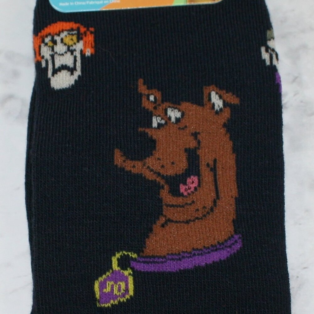 SCOOBY DOO Socks Halloween Spooky Creepy Crew Unisex October Black One Size - Picture 3 of 13